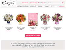 Tablet Screenshot of caseysfloristprinceton.com